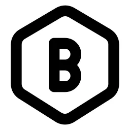 Hexagon Letter B Line Icon