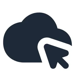Cloud Cursor Solid Icon