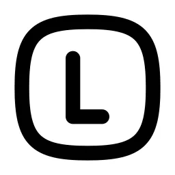 Square Rounded Letter L Line Icon