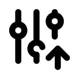Adjustments Up Line Icon