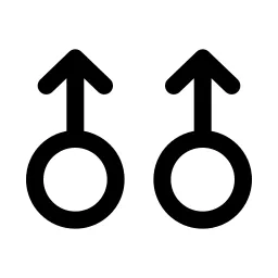 Swipe Two Fingers Up Gesture Icon