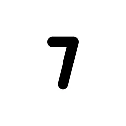 Number 7 Small Line Icon