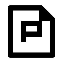 File Ppt Line Icon