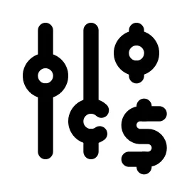 Adjustments Dollar Line Icon