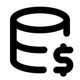 Database Dollar Line Icon