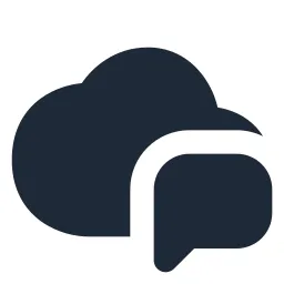 Cloud Chat Solid Icon