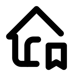 Home Ribbon Line Icon