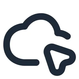 Cloud Cursor 2 Line Icon