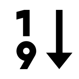 Sort Number Asc Icon