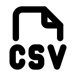 File Type Csv Line Icon