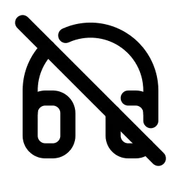Headphones Off Line Icon