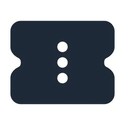Ticket 2 Dots Solid Icon