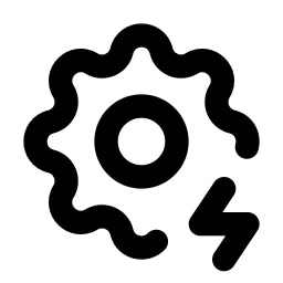 Settings Bolt Line Icon