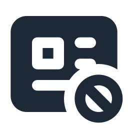 Article Restricted Solid Icon