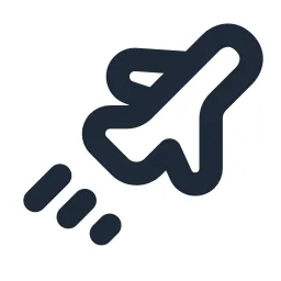 Airplane Flight Line Icon