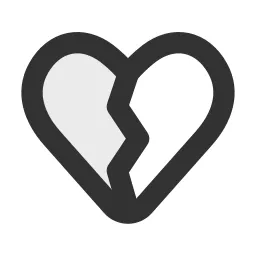 Heart Broken Duotone Icon