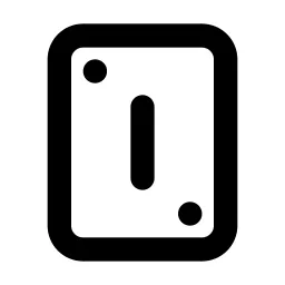 Play Card 1 Line Icon