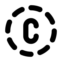 Circle Dashed Letter C Line Icon