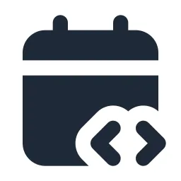 Calendar Code Solid Icon