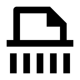 File Shred Line Icon