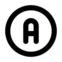 Circle Letter A Line Icon