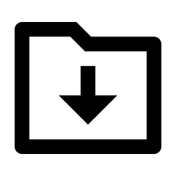Folder Download Line Icon
