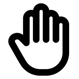Hand Stop Line Icon
