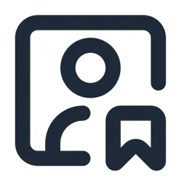 User Box Bookmark Line Icon