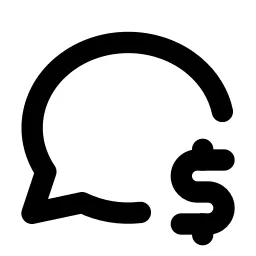 Message Circle Dollar Line Icon