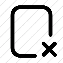 Page Cross Close X Document Icon