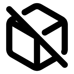 Cube Off Line Icon