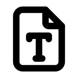 File Typography Line Icon