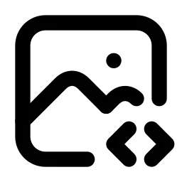 Photo Code Line Icon