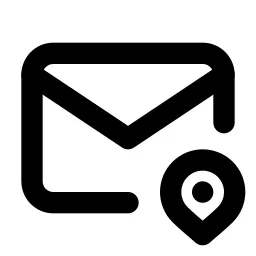 Mail Pin Line Icon