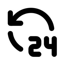 Hours 24 Line Icon