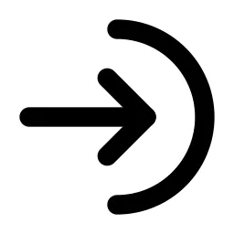 Arrow Right To Arc Line Icon