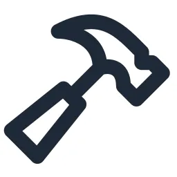 Hammer 2 Line Icon
