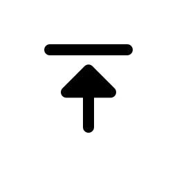 Arrow Up To Line Fill Icon
