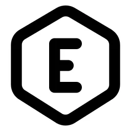 Hexagon Letter E Line Icon