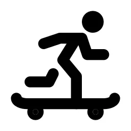 Skateboarding Line Icon