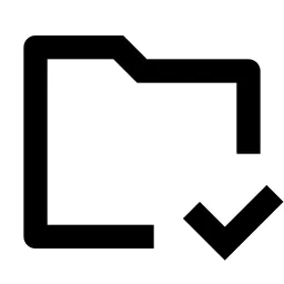 Folder Check Line Icon