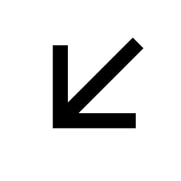 Arrow Left Down Line Icon