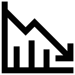 Arrow Down Chart Decrease Icon