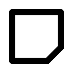 Sticky Note 2 Line Icon