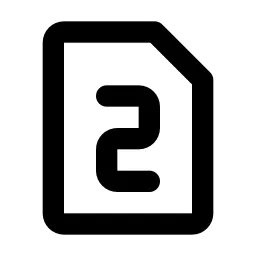 Device Sim 2 Line Icon