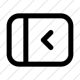 Sidebar Wide Left Arrow Icon