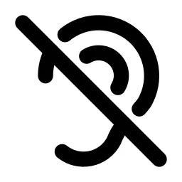 Ear Off Line Icon