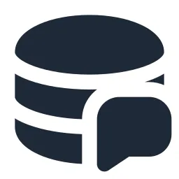 Data Chat Solid Icon