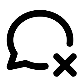 Message Circle X Line Icon