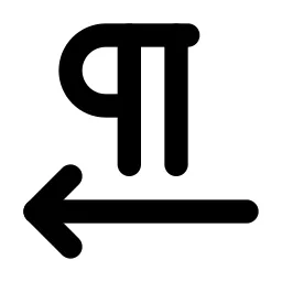 Pilcrow Left Line Icon